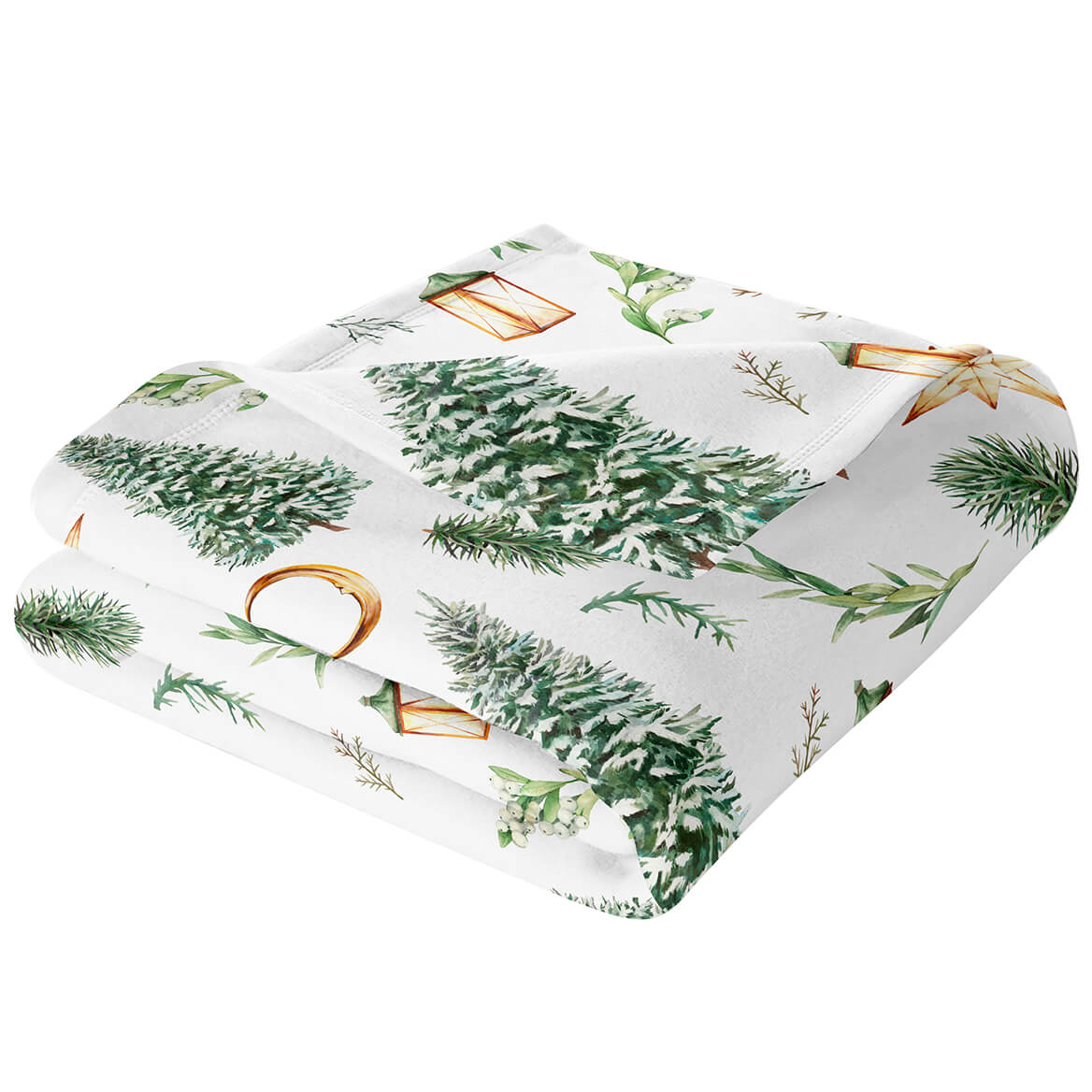 Holiday Throw Blanket, Plush Fleece, Seasonal Décor Measures 50" x 70