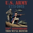 thumbnail image 3 of US Army 250 Anniversary Long Sleeve T-shirt Military Veteran DD 214 Patriotic, 3 of 7