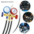 thumbnail image 2 of Professional HVAC Charging Hose Set, 3 Color Coded Hoses with Valves for Multiple Refrigerants R1234YF R404A, 2 of 8