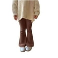 thumbnail image 4 of Antinious Toddler Girls Pants Solid Ribbed Stretchy Flare Casual Outerwear Long Sweatpants,Boys Girls Pants,Kids Jogger Pants,100,, 4 of 5