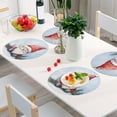 thumbnail image 6 of Ryvnso Gnome in Winter Round Plate Mats Dining Table Placemat Set of 4 for Holiday Decoration, 6 of 7