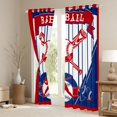 thumbnail image 3 of Castle Fairy Female Men Baseball Gamer Blackout Curtains Set of 2 (52x84 Each),Sport Gamer Window Curtains,Blue Red Curtains and Drapes,Breathable Home Decor, 3 of 6