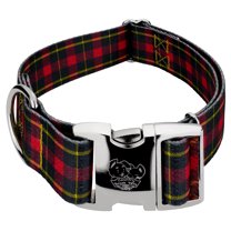 Country Brook Petz® 1 1/2 inch Premium Buffalo Plaid Dog Collar, Large