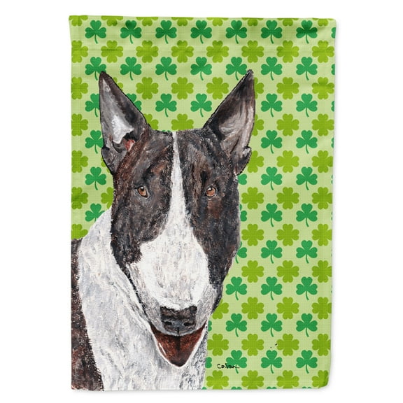 Carolines Treasures SC9575-FLAG-PARENT Bull Terrier St Patricks Irish Flag  multicolor