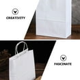 thumbnail image 2 of SKISUNO 10Pcs White Paper Hand Bags with Handles Designed for Food Packaging and Storage, 2 of 6