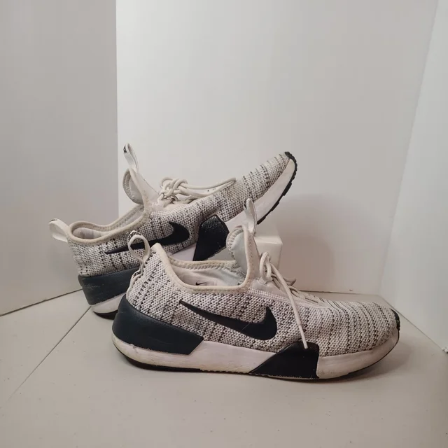 Ni - ke Ni - ke Youth Ashin Modern Size 7Y A02129-102 Grey Black Knit Laced Running Shoes