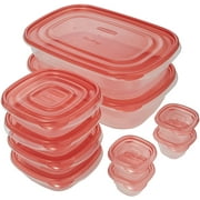 Rubbermaid TakeAlongs Food Storage Containers, 20 Count, Tint Chili,