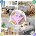 thumbnail image 4 of Square Tablecloth, Waterproof Polyester Table Cover, Wrinkle Resistant & Washable Fabric for Dining, Kitchen, Picnic, 60x60in(152x152cm), Liquid & Marble Print, 4 of 6