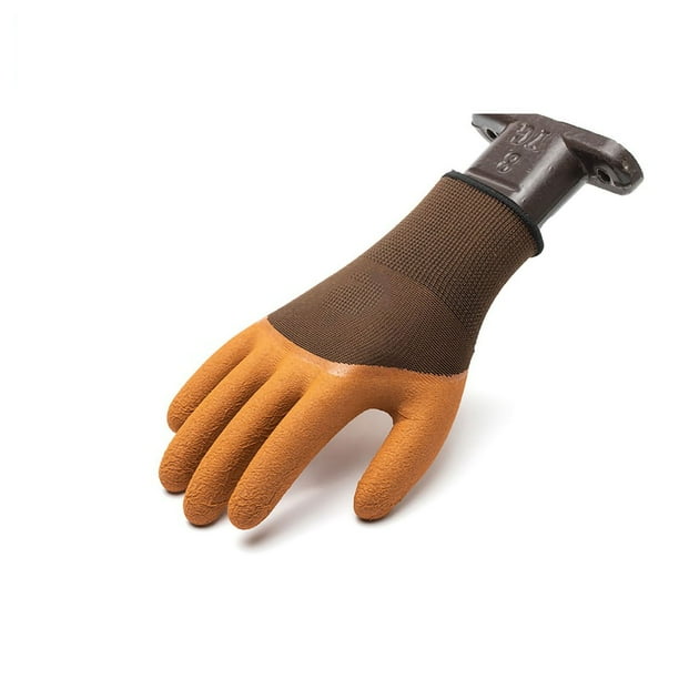 Safety Work Gloves Latex Coated Abrasion Resistance Breathable Multipurpose Labor Gloves Brown
