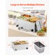 thumbnail image 3 of Calentador de alimentos comercial de 4 sartenes VEVOR, mesa de vapor electrica de 15,9 cuartos de galón, 1200 W, encimera profesional de acero inoxidable, para bufe, baño María, 3 of 9