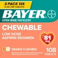 thumbnail image 4 of Bayer Chewable Aspirin Regimen Low Dose Pain Reliever Tablets, 81mg, Orange, 108 Count, 4 of 11