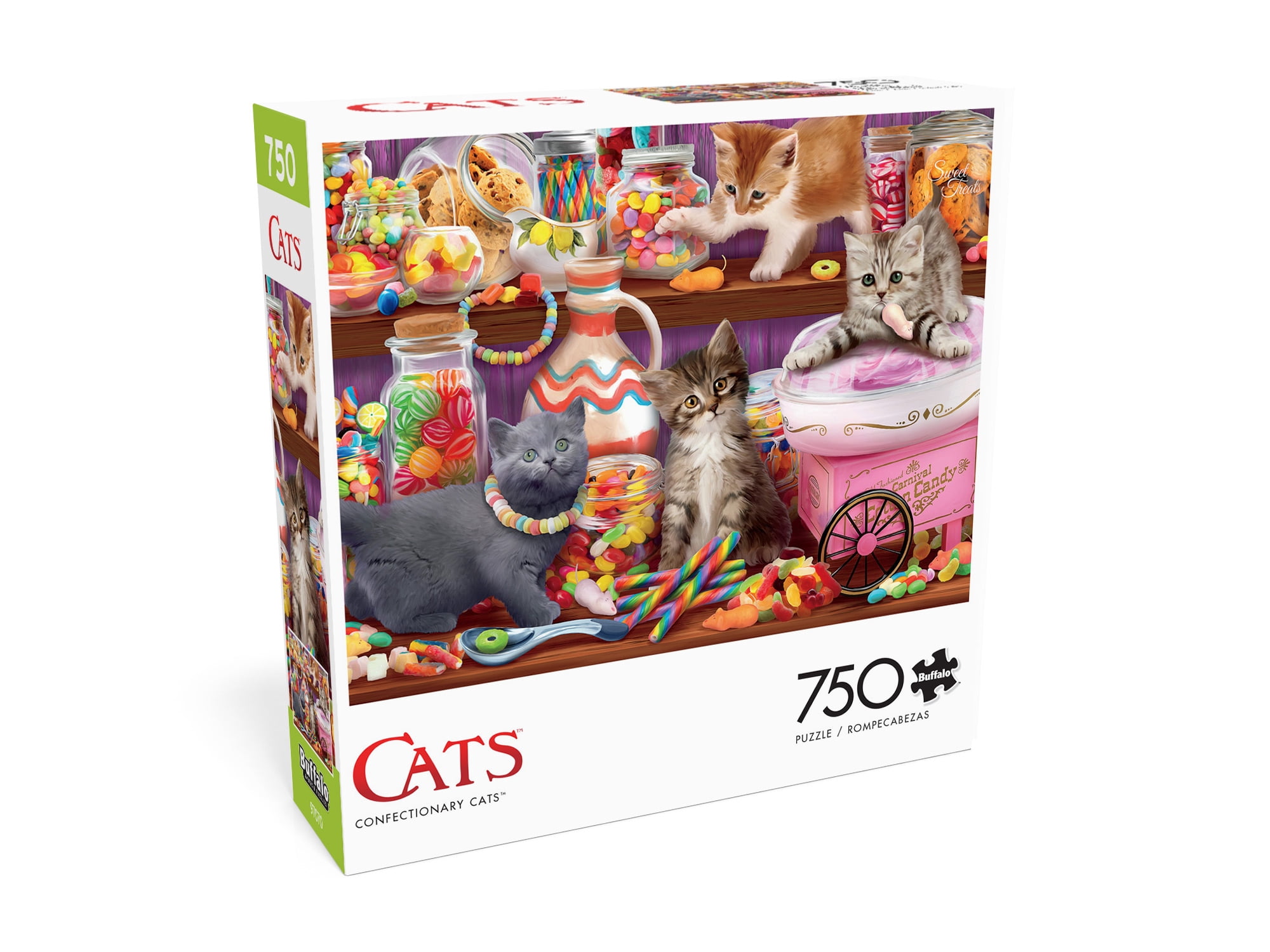 Buffalo Games 750-Piece Confectionary Cats Interlocking Jigsaw Puzzle