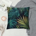thumbnail image 2 of JRXY  Throw Pillow Covers Green Tropical Palm and Banana Leaves Watercolor Decorative,Square Cushion Case for Home Sofa Couch White, 2 of 5
