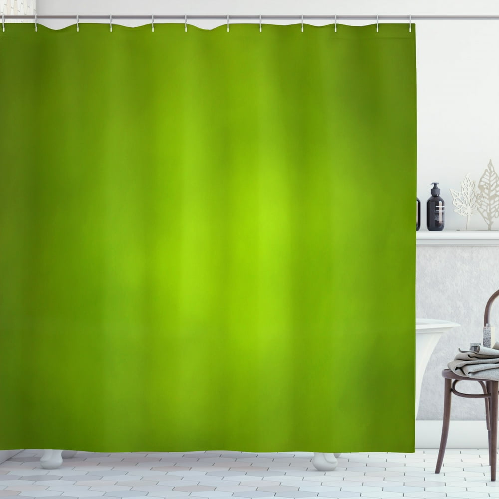 Sage Shower Curtain, Abstract Green Background with Blurred Color