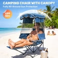 thumbnail image 5 of Slsy Camping Chair with Canopy&Footrest,Folding Camping Canopy Chair with Cooler Bag and Cup Holder,Outddor Portable Ergonomic Beach Chair for Adults Camping,Tailgates,Fishing, 5 of 9
