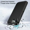thumbnail image 6 of Petocase For iPhone 16e Case,iPhone 17e Case,Military-Grade Protection Shockproof Dust/Drop Proof 3 in 1 Rugged Heavy Duty Durable Cover 6.1 inch,Black, 6 of 8