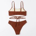 thumbnail image 5 of Gibobby Trajes de Baño para Mujer Stock Drop Bandage Push Up Bra Conjunto de bikini sexy para mujer Conjunto de traje de baño sólido Conjunto de bikini t(Café,CH), 5 of 5