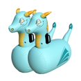 thumbnail image 1 of Blue Dragon hinchable para montar a caballo para niños de más de 5 años (paquete de 2), 1 of 6