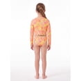 thumbnail image 3 of Ocean Gear Girls Two Piece Long Sleeve Crop Tankini Swim Set, Sizes 4-18, 3 of 4