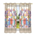 thumbnail image 2 of Hugs Girls Blackout Curtains Thermal Insulation 63 inch Grommet for Bedroom Living Room Bathroom Kitchen Windows 2 Pack, 2 of 6