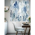 thumbnail image 4 of Blue Botanical Sheer Curtains 72 Inch Length 2 Panels Set, Vintage Impressionist Style Watercolor Voile Window Treatment Rod Pocket Curtains Sheers Drapes for Bedroom/Living Room/Kitchen 52"x72"x2, 4 of 7