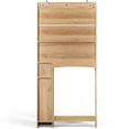 thumbnail image 3 of Ktaxon Large Fluted Over the Toilet Bathroom Storage Cabinet Space Saver, Oak, 3 of 20