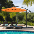 thumbnail image 3 of Lacoo10 Ft Offset Hanging Polyester Market Outdoor Patio Umbrella with Steel Frame and Easy Tilt,Orange, 3 of 7