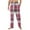 Pink, variant on Men's Home Soft Pajama Pants, Plaid Print Drawstring Pocket Casual Lounge Pants for Fall, Winter and Home Comfort,Black,L