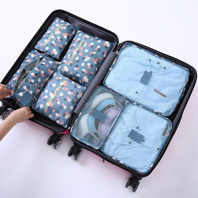 Ensemble d'Organisateurs Système de Classification des Bagages Grande Capacité avec Sacs de Rangement à Pièces pour un Emballage Efficace