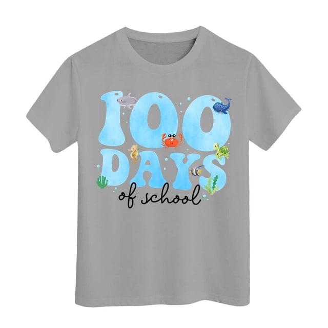 EHQJNJ Chandails en Molleton Col Rond Graphique Garçon et Fille Mode Décontractée Imprimé Col Rond Manches Courtes T-Shirt Haut Mignon pour Filles 10-12