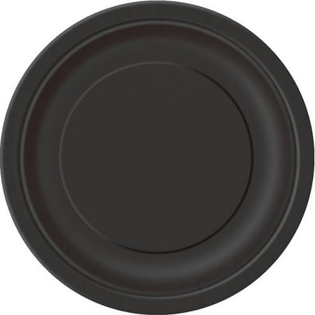 Paper Plates, 7 in, Black, 24ct