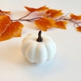 thumbnail image 4 of Set of 2 Artificial White Pumpkins for Fall, Halloween, Thanksgiving, Home Decor, Realistic plastic Pumpkins, 4 of 5