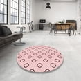 thumbnail image 4 of Ahgly Company Machine Washable Indoor Square Transitional Pink Bubble Gum Pink Area Rugs, 7' Square, 4 of 7