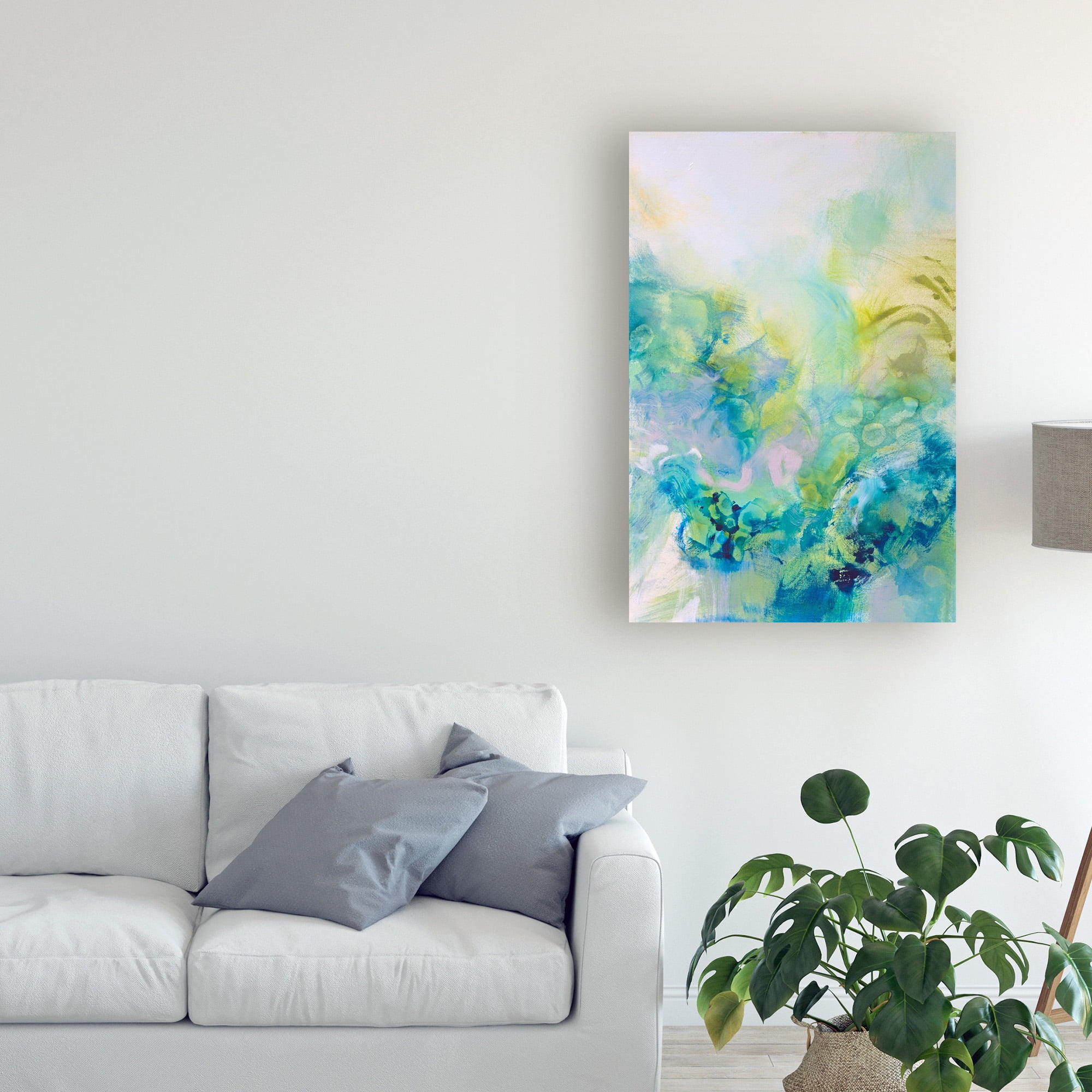 Trademark Fine Art 'Turquoise Flow I' Canvas Art by Jennifer Gardner