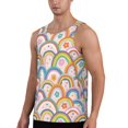 thumbnail image 2 of Salouo Rainbow Flowers for Men's Tank Tops,Sleeveless Muscle Shirts for Men Quick Dry Workout Tank Top Gym Muscle Tee Fitness Bodybuilding Sleeveless T Shirt-Medium, 2 of 7