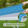 thumbnail image 6 of Blue Christmas Snowflake Pattern Square Fitted Tablecloth with Elastic Edge,Square Table Cover,Washable Elastic Table Cover for Home Kitchen Party Decor 34"x34", 6 of 6