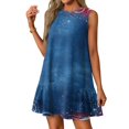 thumbnail image 4 of Women's Lightweight Sundress, Sleeveless Round Neck Summer Casual Dress with Patriotic Design, Perfect for Outdoor Celebrations,Blue L, 4 of 5