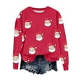 thumbnail image 2 of Womens Christmas Sweatshirt Vintage Santa Claus Print Sweatshirts Funny Family Holiday Shirts Casual Loose Xmas Pullover Long Sleeve Crew Neck Top, 2 of 4