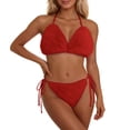 thumbnail image 1 of Beachwear Set for Summer Leisure with Sleek Strapless Solid Design and Versatile Two-Piece Bikini Ensemble, 1 of 4