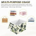 thumbnail image 6 of Yayeee Collapsible Cube Storage Bin with Lid Fabric Closet Decorative Basket with Handles, Navy Flower, 6 of 7
