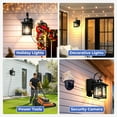 thumbnail image 6 of OPAXIS Led Porch Light with GFCI Outlet, Motion Sensor Outdoor Light Fixtures Wall Mount, Black Carriage Lights Exterior with Ripple Glass, Anti-Rust Outside Garage Lights for Patio, Front Door, 6 of 11