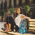 thumbnail image 3 of Trompeta del bolso del mensajero de las mujeres de alta gama de la impresión de la tendencia, bolso del pecho elegante y ligero.azul, 3 of 5