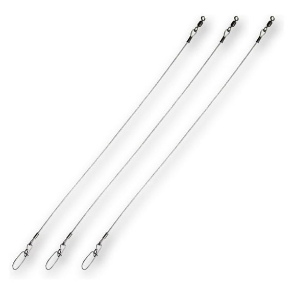 Wahoo Cable Rig 3 Pack 280 lb Premium 7x7 49 Strand Stainless Steel Cable Wire Big Game Offshore Saltwater Fishing Leader Wahoo Trolling Rigs Lures Made in The USA 18"