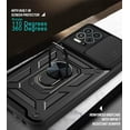 thumbnail image 3 of Case for Motorola Moto G100 with Slide Camera Cover,Military Grade Heavy Duty Protection Phone Case Cover with Magnetic Ring Kickstand for Motorola Moto Edge S/G100 SJ Black, 3 of 8