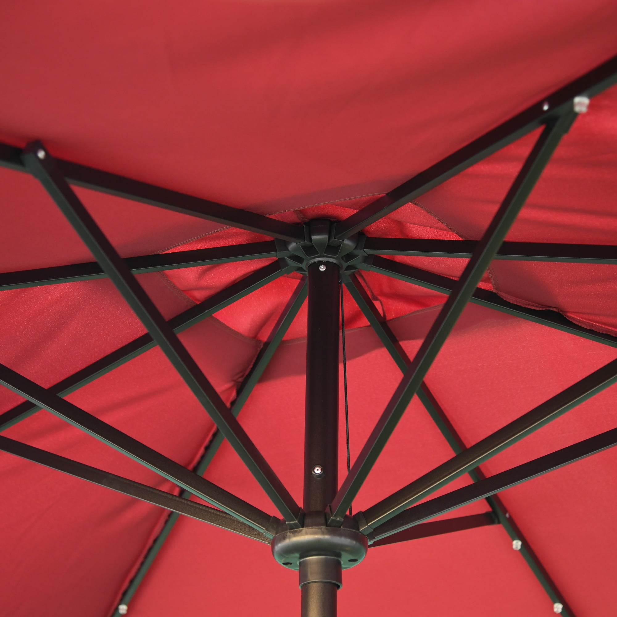 Ambifirner 8 x 8FT Cantilever Patio Umbrella - Square Offset Umbrella Outdoor Market Hanging Umbrella with 360° Rotation, 5 Adjustable Tilt Angles for Deck, Lawn, Backyard, and Pool - Red