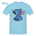 thumbnail image 1 of Disney Stitch In Love T shirt Harajuku Short Sleeve T-shirt 100% Cotton Graphics Tshirt Brands Tee Top6XL Gao Jinjia LED, 1 of 2