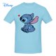 thumbnail image 1 of Disney Stitch In Love T shirt Harajuku Short Sleeve T-shirt 100% Cotton Graphics Tshirt Brands Tee TopM Gao Jinjia LED, 1 of 2