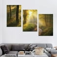 thumbnail image 4 of Nawypu Forest Wall Art Modern Canvas Painting The Picture for Home DecorationTrees Foggy Morning Spring Landscape Print On Canvas Giclee Artwork for Wall Decor 12''x16''X3 Panels, 4 of 4