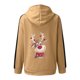 thumbnail image 4 of Puntoco Mujeres Casual Manga larga Bolsillo Suelto Navidad Impreso Cremallera Medio y largo tops Sudaderas con capucha Blusa de mujer Puntoco Puntoco-714, 4 of 6