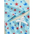 thumbnail image 6 of Elippeo Baby Boys Memorial Day Outfits Star Print Short Sleeves T-Shirt and Elastic Shorts Set for 2 Piece Vacation Clothes Set, 6 of 8